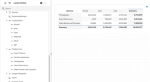 members data tree Cognos 11.1.5